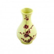 VASE-TEARDROP-YLLW-FLOWERS- 5"