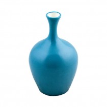 VASE- BL GLAZE POTTERY