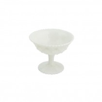 CANDY DISH-Vintage Milk Glass W/Hobnail Relief & Pedestal Base