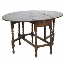 TABLE-Vintage W/Latchwood Base and Drop Leaf Sides