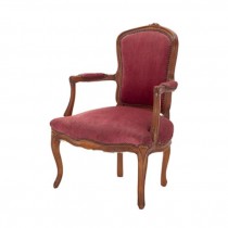 CHAIR-ARM-ROSE VELVET-BRUSH FR