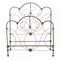 BED-FULL-IRON/BRASS-CURVED TOP