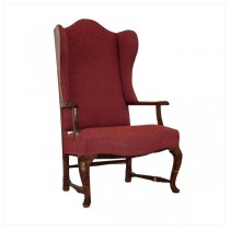 CHAIR-WING-ANT BURGANDY VELVET