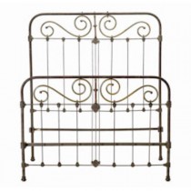 BED-FULL-IRON-GRAY/BRASS