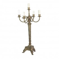 TABLE LAMP-Brass Candelabra