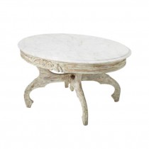 TABLE-COFFEE FAUX MARBLE OVAL
