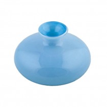 VASE-Pale Blue Blown Glass-Round Belly/Short Neck