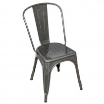 SIDE CHAIR- Gunmetal Finish Elio