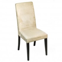 CHAIR-Side-Tan Microsuede W/Dark Wood Leg