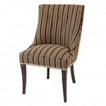 CHAIR-SIDE-GREEN/Brown STRIPES