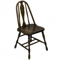 CHAIR-SIDE-WOODEN A SHAPED BACK