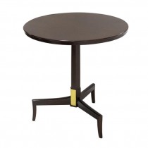END TABLE -Round W/Tripod Base & Gold Accents