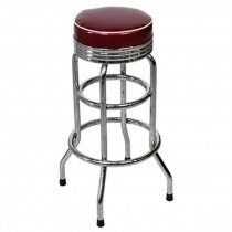 STOOL-Diner-Red Metallic Vinyl