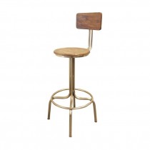 STOOL-METAL/WOOD-4FEET