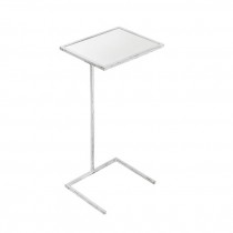 END TABLE- Chrome Square W/Mirrored Top & Skinny Frame