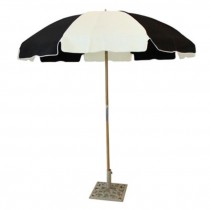 Beach Umbrella BLK/WHT