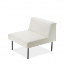 CHAIR-ARMLESS-SECT-WHITE VINYL