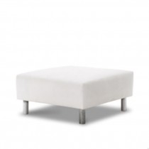 OTTOMAN-SECT-WHITE ULTRASUEDE