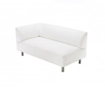 SOFA-LAF-SECT-WHITE ULTRASUEDE