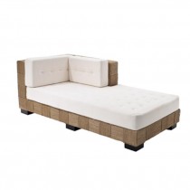 CHAISE-WOVEN RATTAN-CREAM TUFT