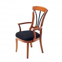 CHAIR-ARM-HONEY&BLK.W/ BLK.SEA