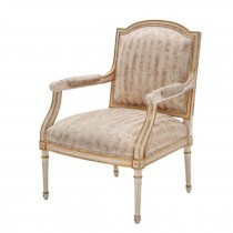 CHAIR-ARM-BEIGE STRIPE