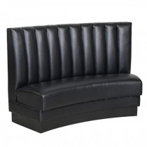 BANQUETTE-Black W/Channel Tufted Back