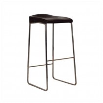 STOOL-BLACK SEAT-METAL