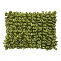 PILLOW-THROW-GREEN POMPOMS