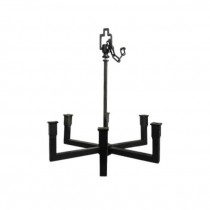 Chandilier-Brown Metal-6 arm