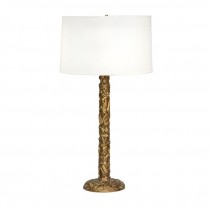 TABLE LAMP-Gold Swirled Pillar