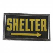 Sign Yellow Shelter in Chrome