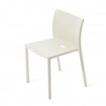 CHAIR-SIDE-WHT PLASTIC