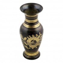 VASE-SMALL-Black & Gold