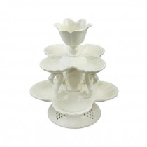 CENTERPIECE-Creamware 3 Tier Serving Dish