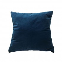 Lrge Square Blue Velvet Pillow