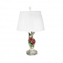 Porcelain Red Rose Lamp