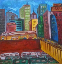 Bright Colored City-Painting