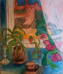 Window Plants Painting