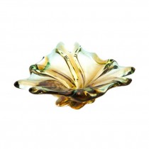 Carnival Glass Dish -Brwn Leaf