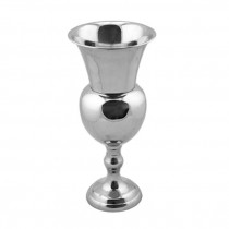 Silver Vase Fluted Top