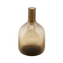 Brown Glass Bottle/Vase