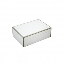 White Lacquer Box/Grey Trim