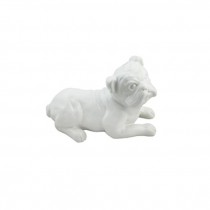 White Glazed Pug Figurine