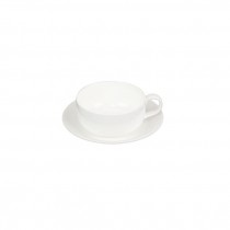 White Coffee Cup W/Saucer