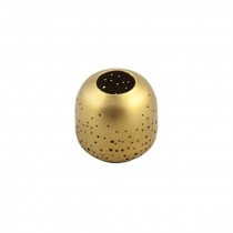 Gold Circular Vase W/Pin Holes