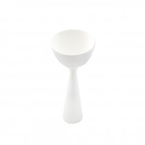 White Matte Glass Cup W/Stem