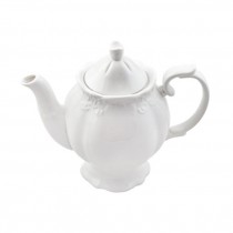 Plain White Porcelain Teapot