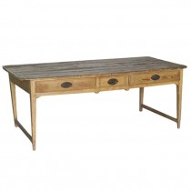 Rustic Pine Farm Table W/(3)Drawers