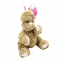 Tan Bunny with Pink Bow